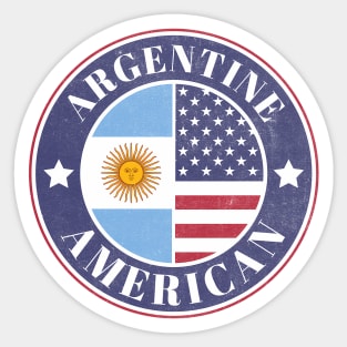 Proud Argentine-American Badge - Argentina Flag Sticker